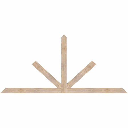 Ekena Millwork Saratoga Smooth Timber Gable Bracket, Douglas Fir, 84"W x 38"H x 1 1/2"D x 3 1/2"F, 11/12 Pitch GBW084X38X0204SAR00SDF